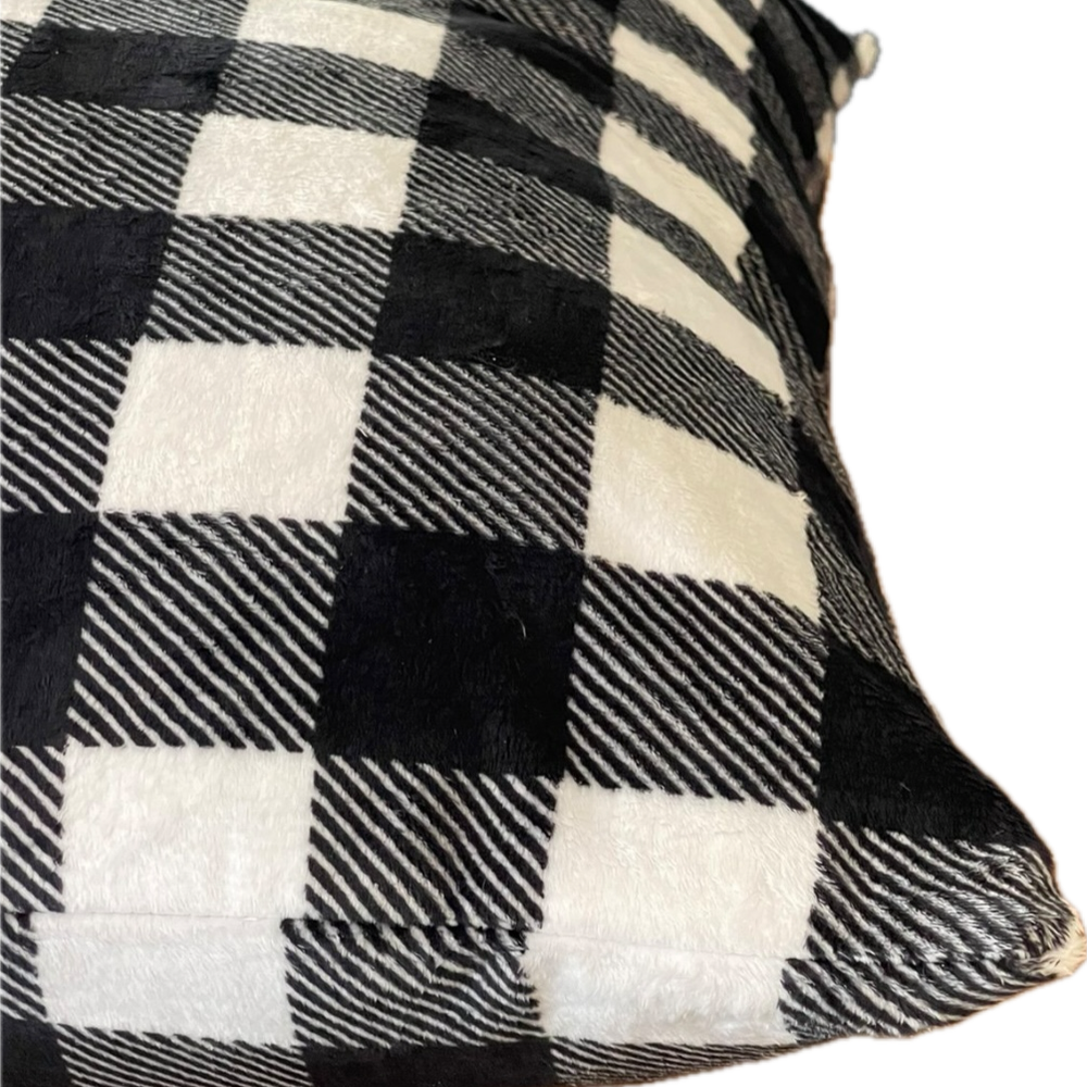 Dog Bed- Classic Black Plaid