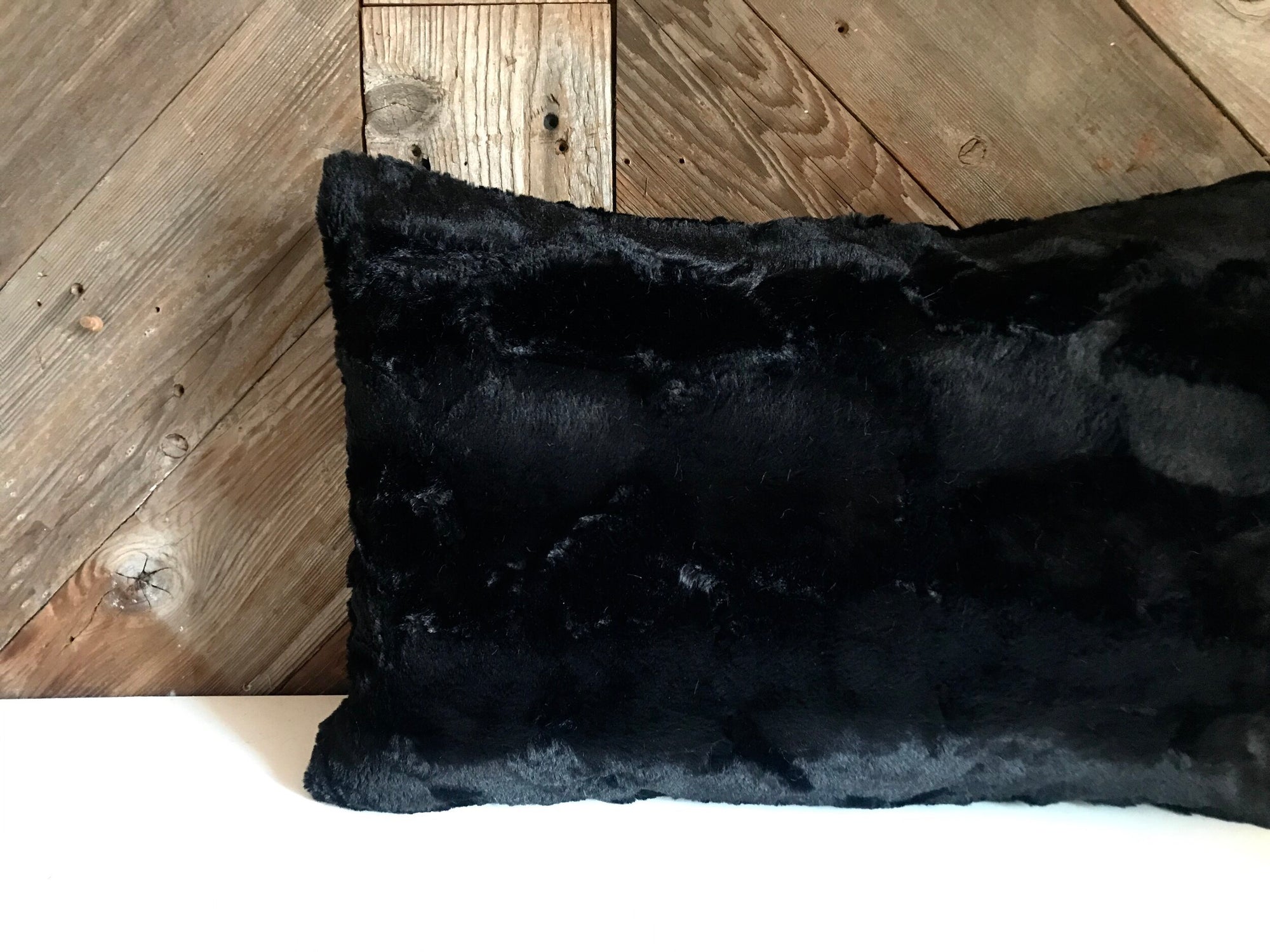 Black - Lumbar Pillow Cover