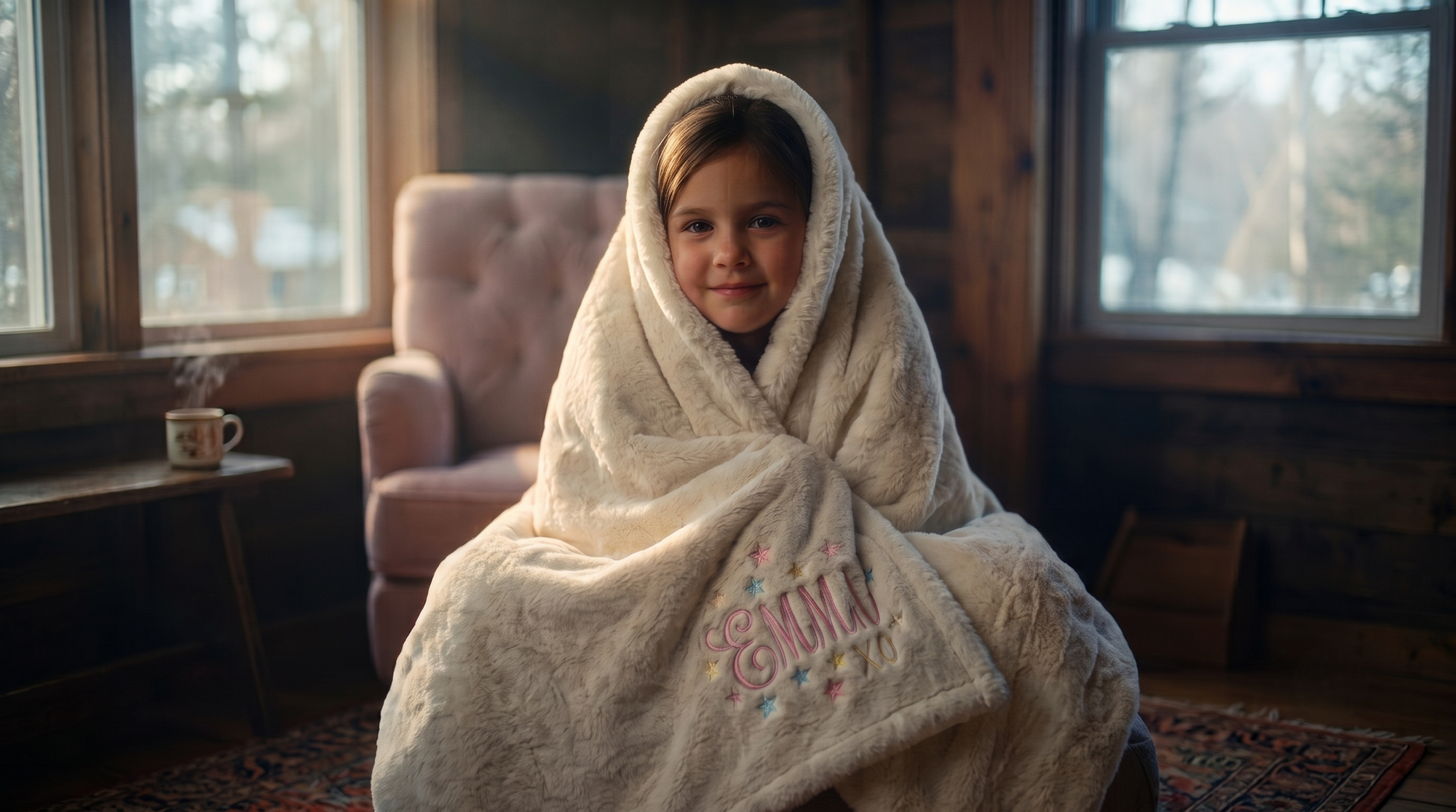 personalized monogram blanket