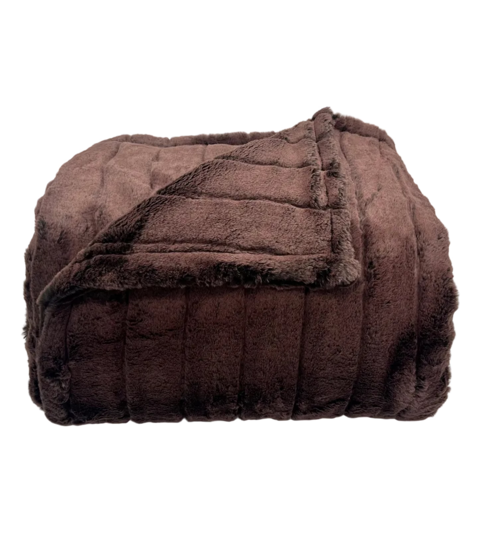 Brown blanket on a white background