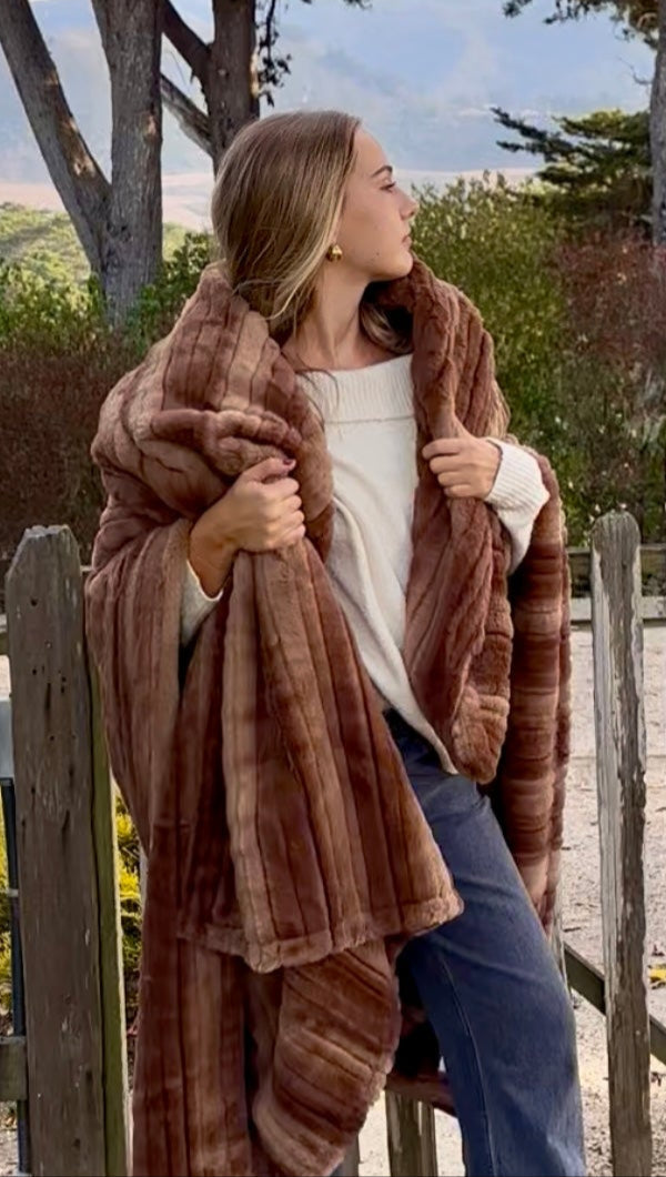 brown plush blanket